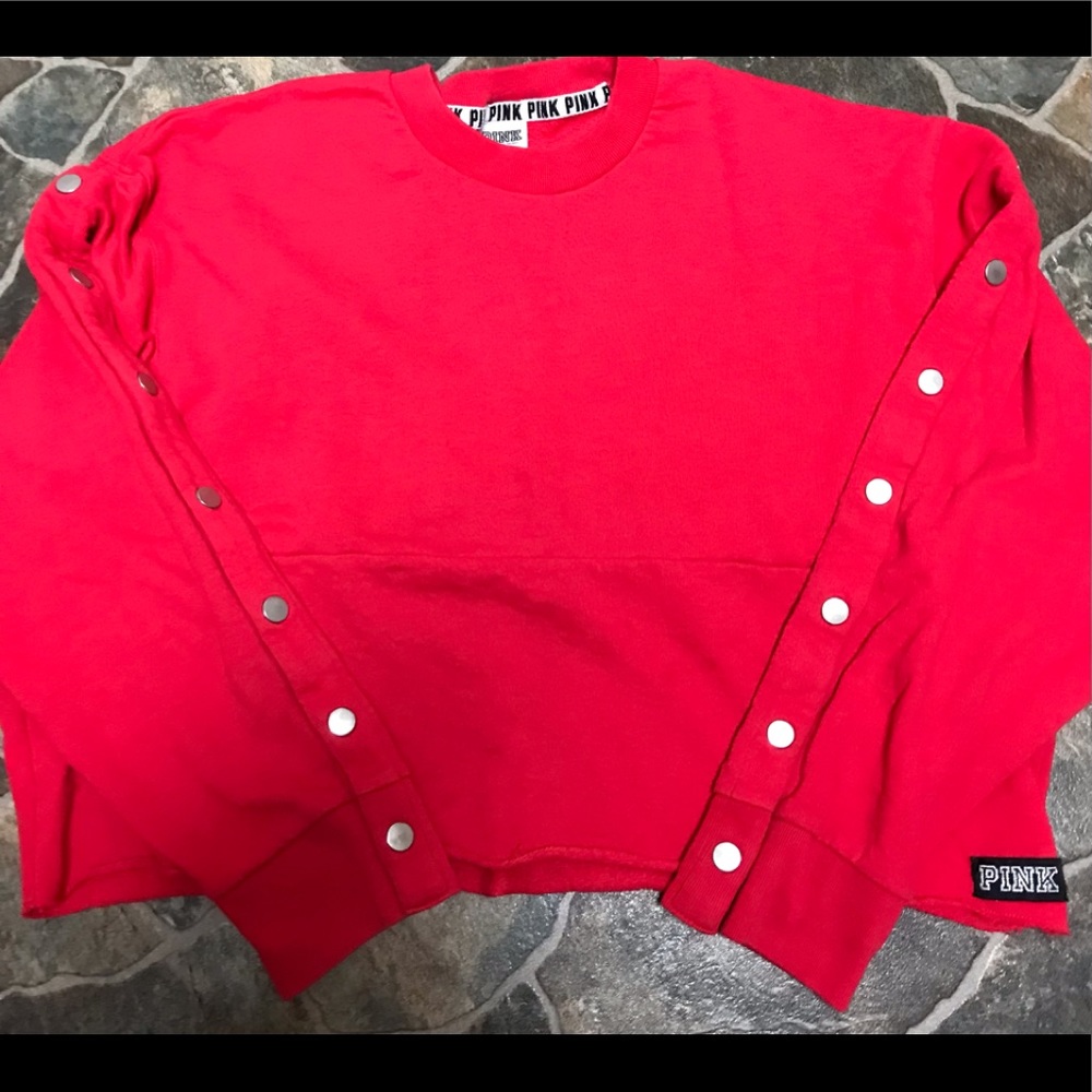 Victoria Secret Pink Cropped Sweatshirt Large